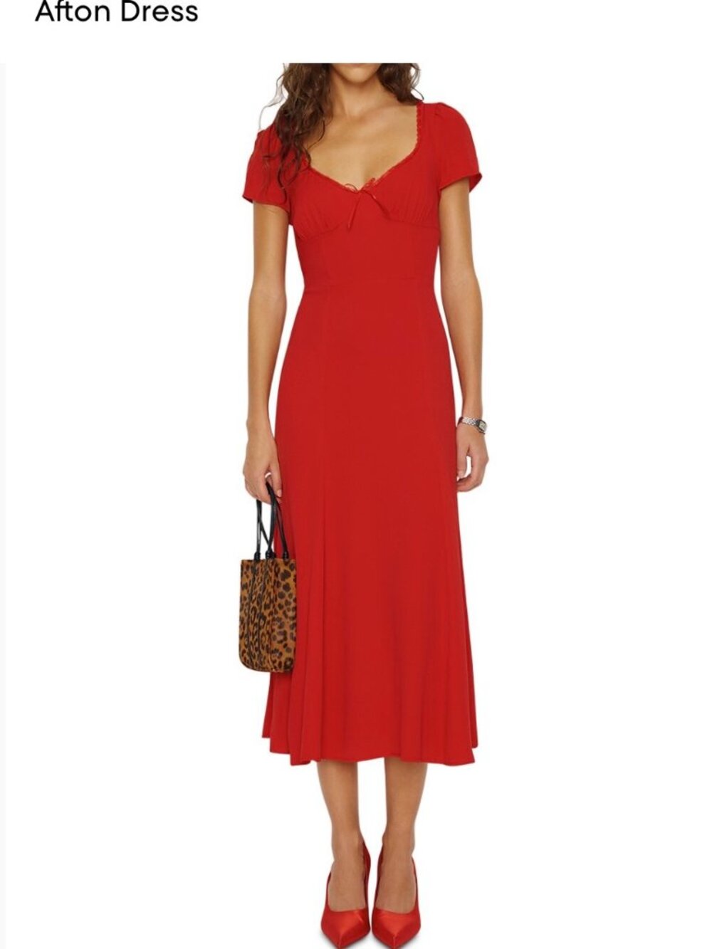 NWT reformation Afton red dress